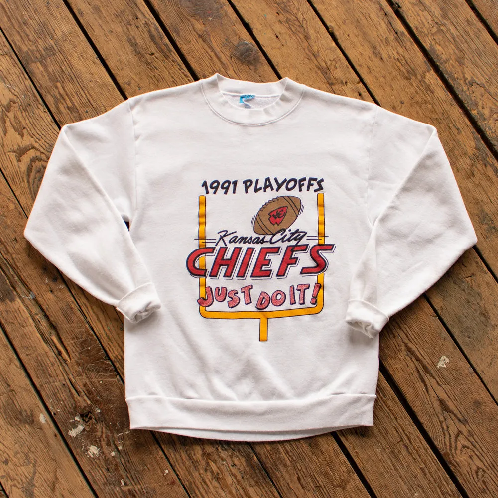 Vintage KC Chiefs 1991 Playoffs Bootleg Sweatshirt - Small