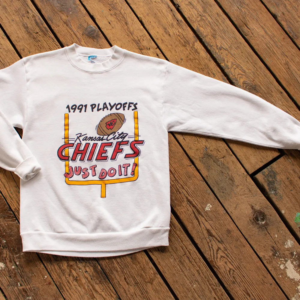 Vintage KC Chiefs 1991 Playoffs Bootleg Sweatshirt - Small