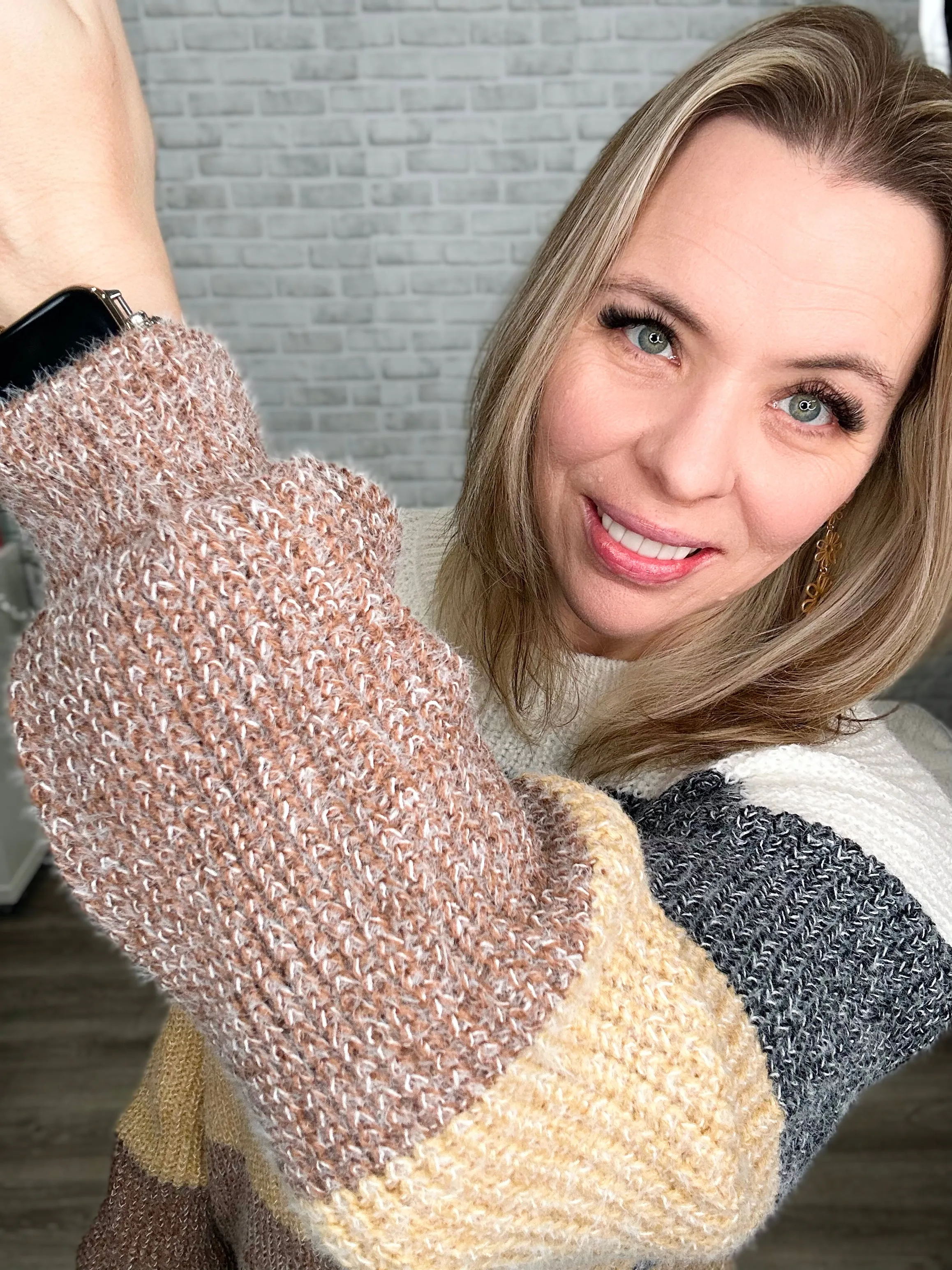 Wide Striped Cozy Knit Sweaters