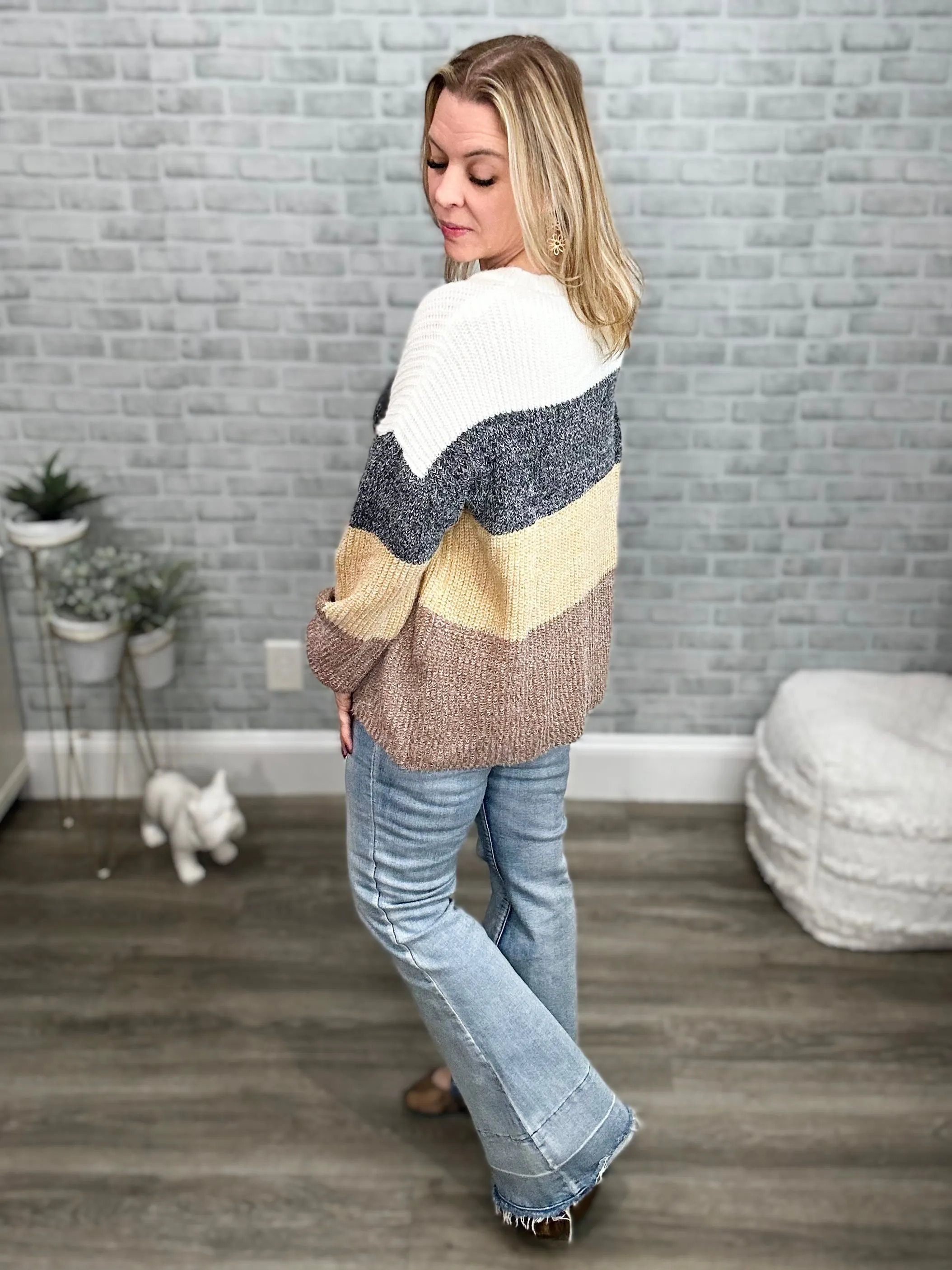 Wide Striped Cozy Knit Sweaters