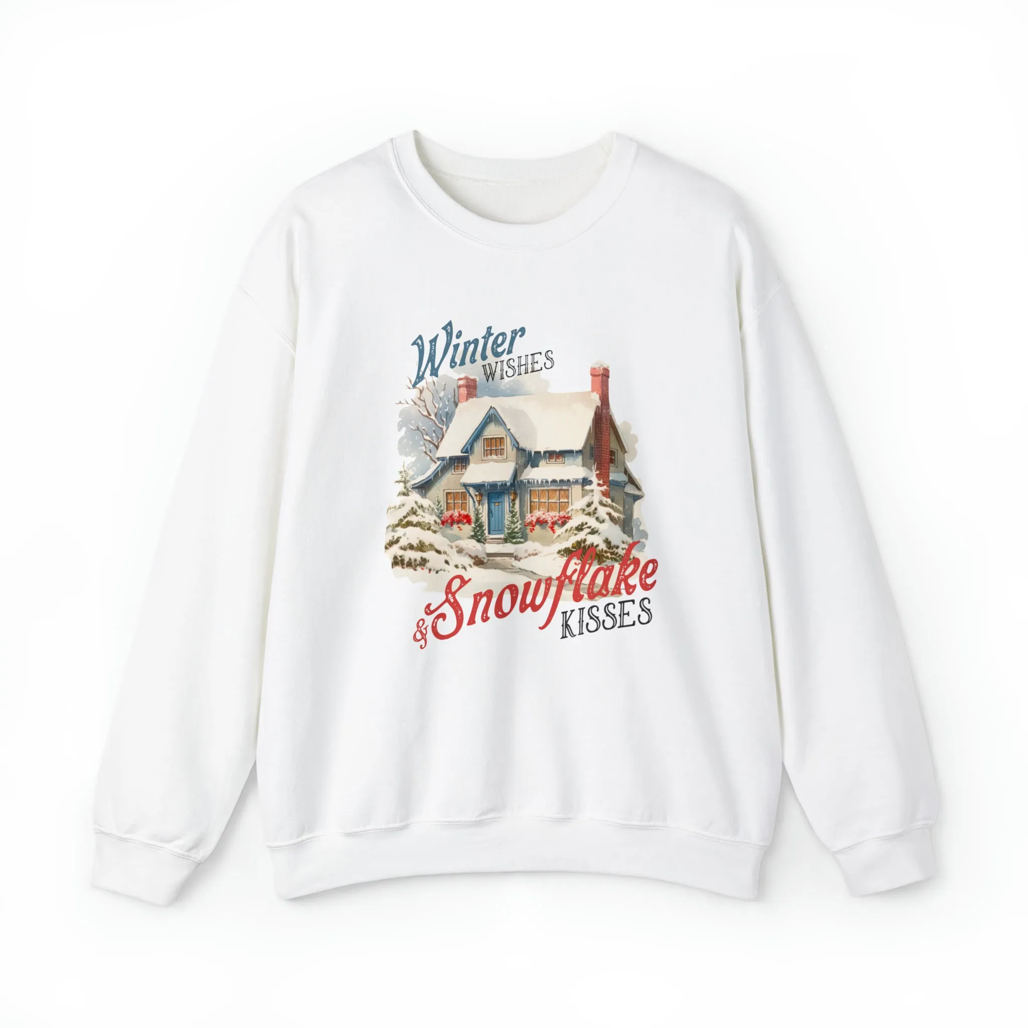 Winter Wishes & Snowflakes Kisses | Crewneck Sweatshirt |
