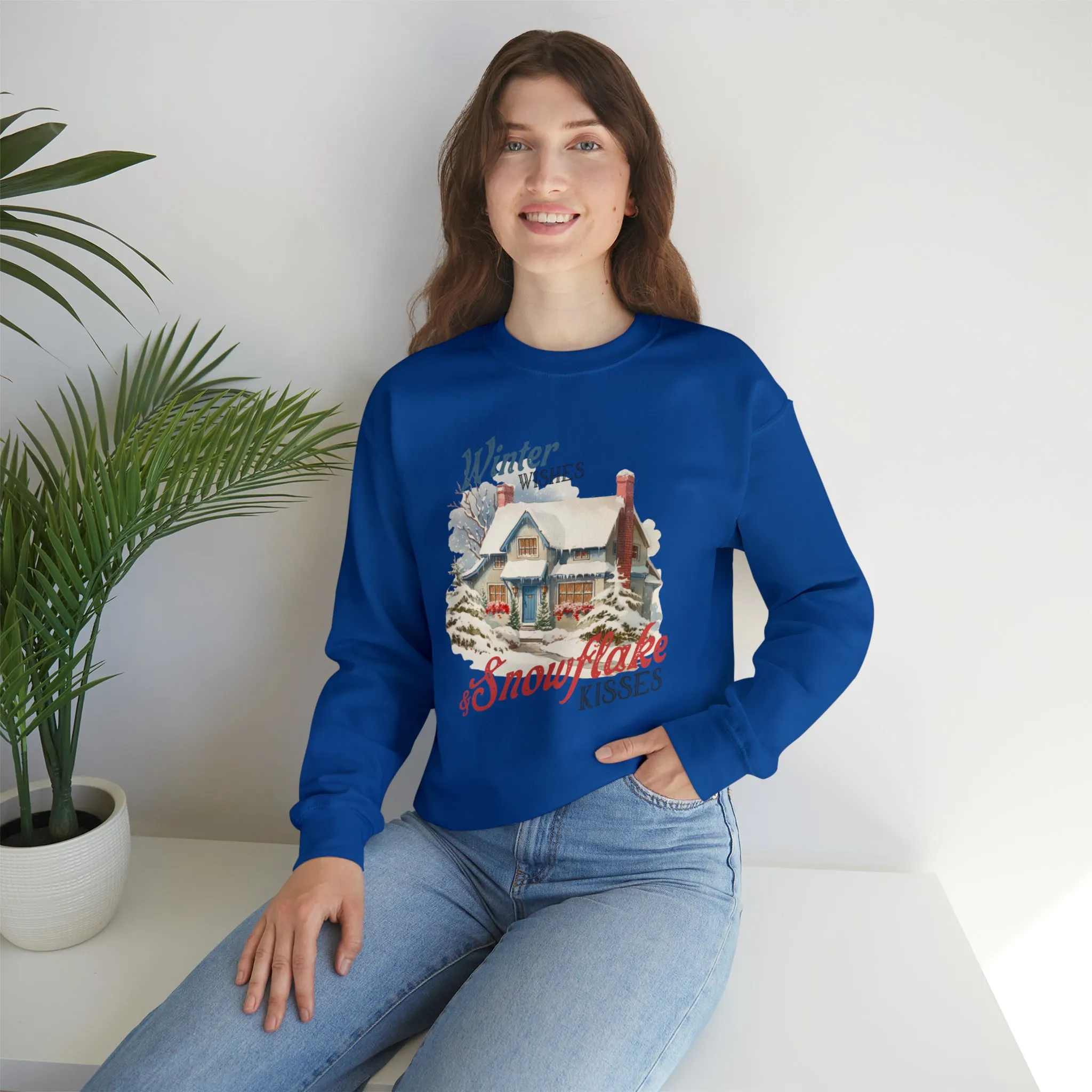 Winter Wishes & Snowflakes Kisses | Crewneck Sweatshirt |