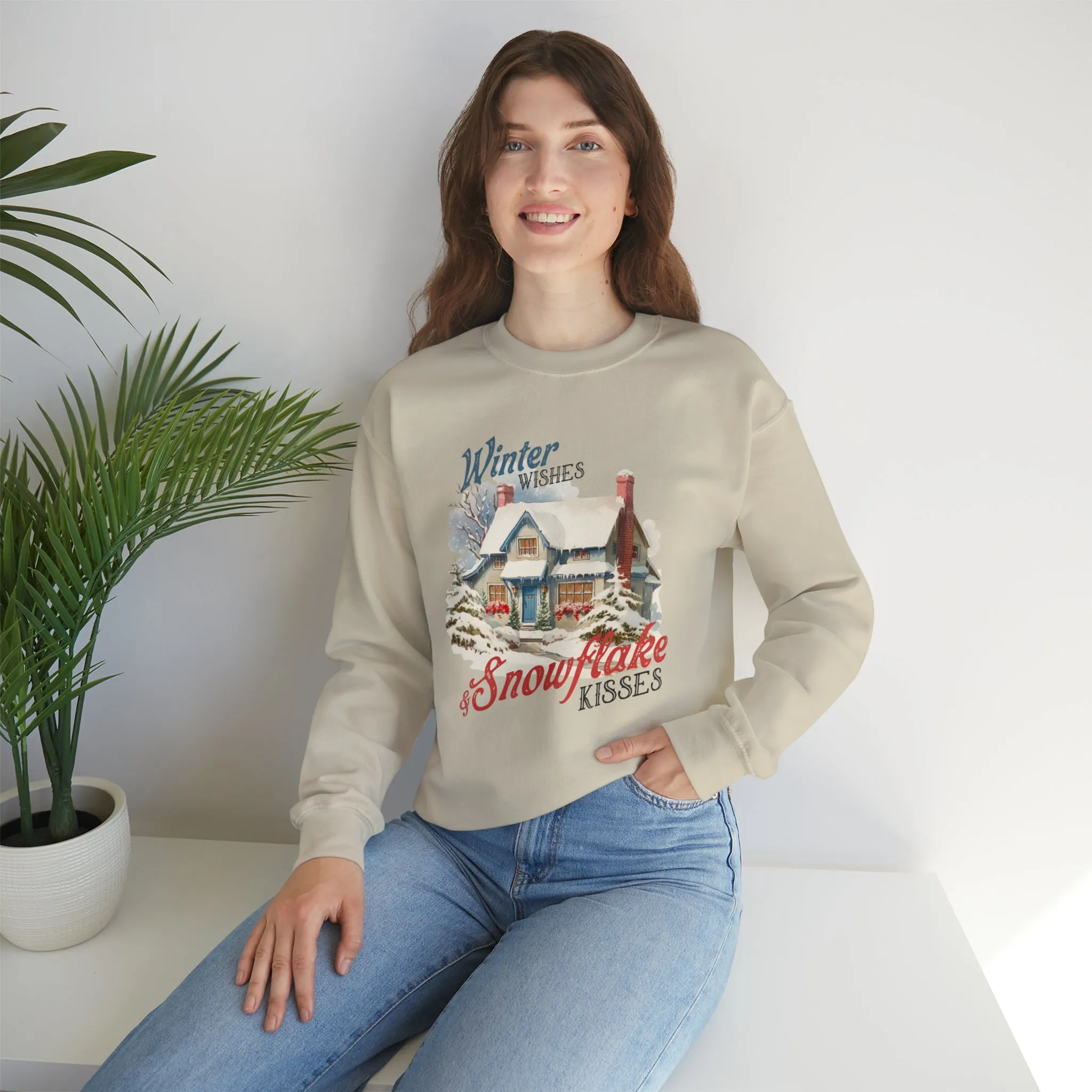 Winter Wishes & Snowflakes Kisses | Crewneck Sweatshirt |
